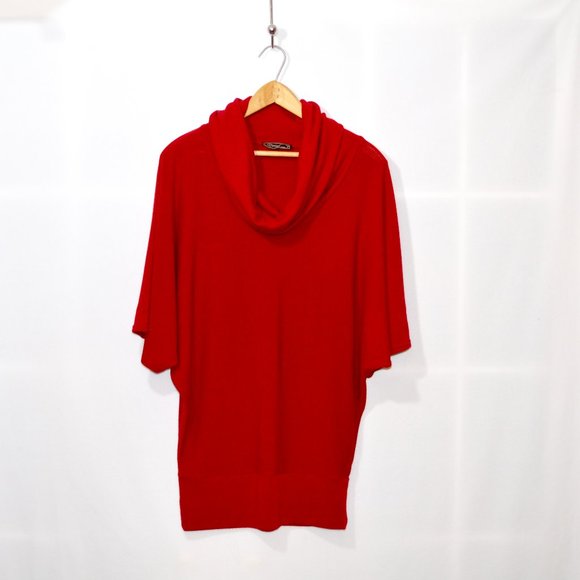 Red Cowl Neck Tunic/Sweater - Picture 1 of 4